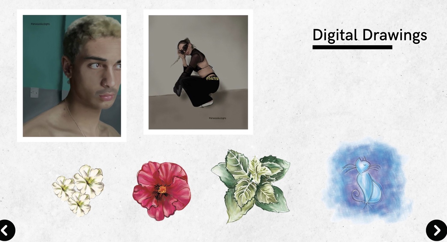 Digital portraits and watercolour illustrations