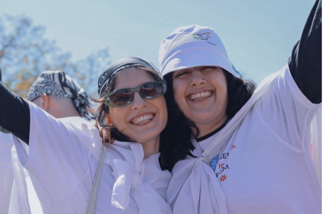 Friends at a European youth event