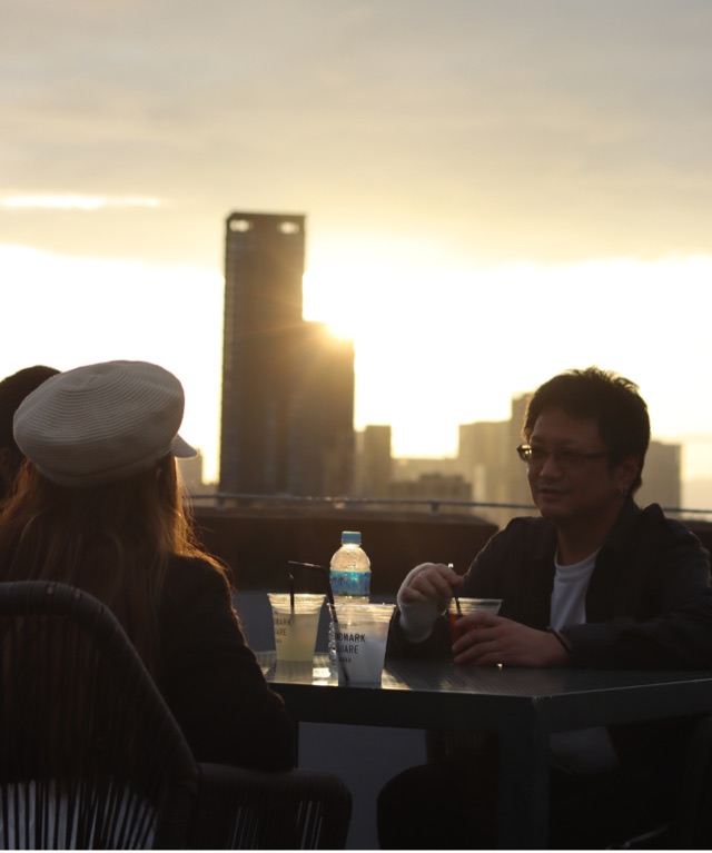 Rooftop sunset, Osaka